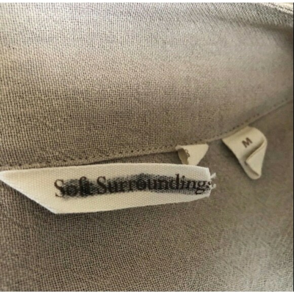 Soft Surroundings Benedetta Gauze Kimono Cardigan Topper Cover-up Top M New - Picture 7 of 8